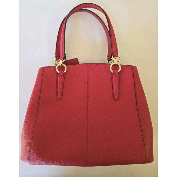 Coach Minetta Crossgrain Leather Purse Pink F57847 GUC Missing Shoulder Strap - Picture 4 of 9